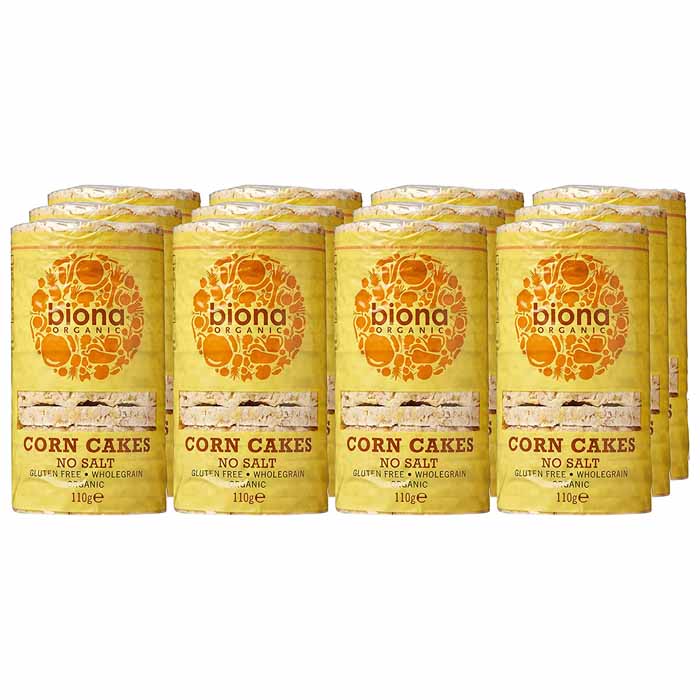Biona - Organic Corn Cakes No Salt - 12-Pack, 110g 