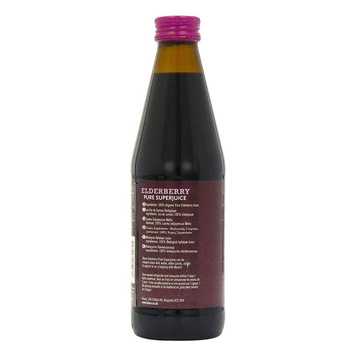 Biona - Organic Elderberry Pure Juice, 330ml - back