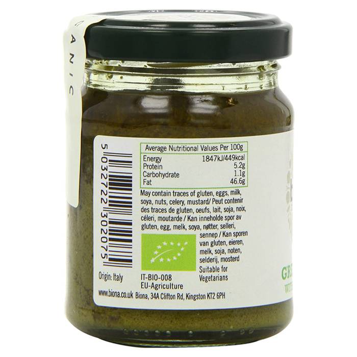 Biona - Organic Green Pesto, 120g - back