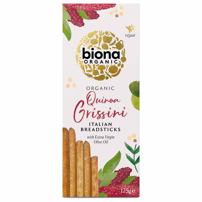 Biona - Organic Grissini with Extra Virgin Olive Oil - Quinoa, 125g