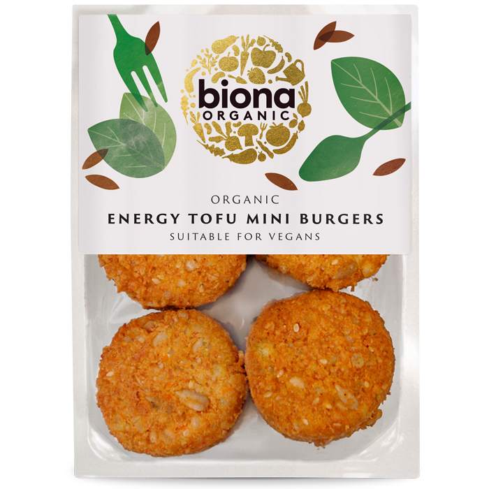 Biona - Organic Mini Burgers Organic Energy Tofu Mini Burgers, 250g