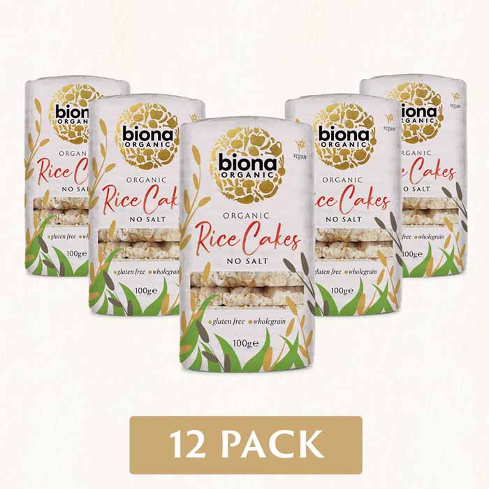Biona - Organic Rice Cakes - No Salt (12-Pack), 100g