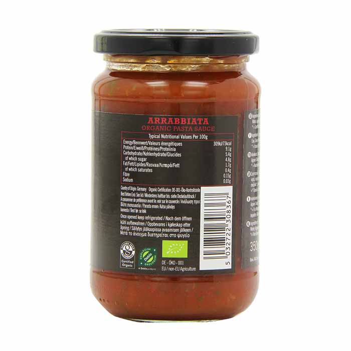 Biona - Organic Sauce - Arrabbiata, 350g - back