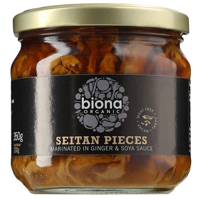 Biona - Organic Seitan Piecesin Ginger_Soya Sauce, 350g
