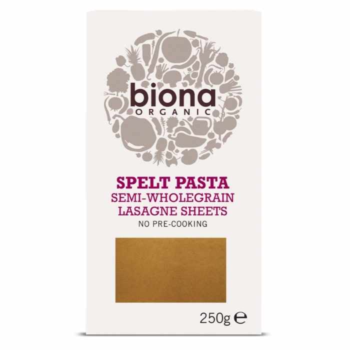 Biona - Organic Semi-Wholegrain Spelt Lasagne Sheets, 250g