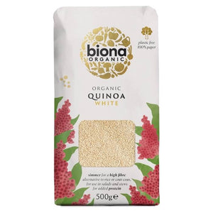 Biona - Organic White Quinoa Plastic Free Paper Bag, 500g