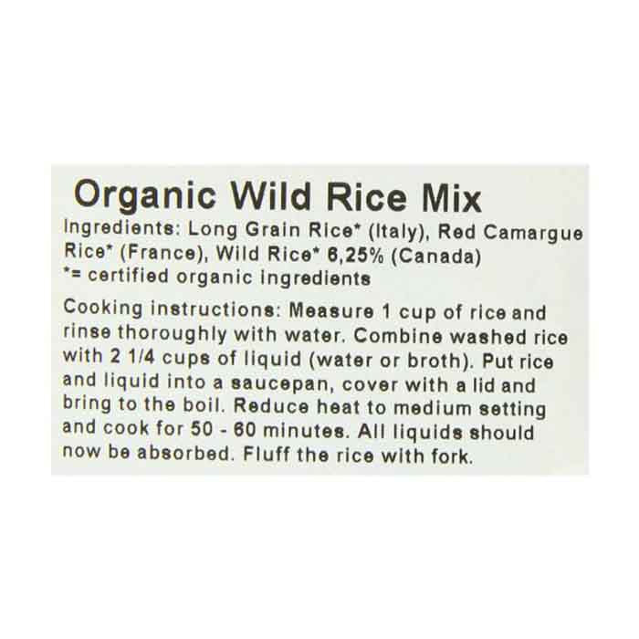 Biona - Organic Wild Rice Mix, 500g - Back