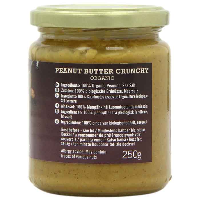 Biona - Peanut Butter - Crunchy With Salt, 250g - back