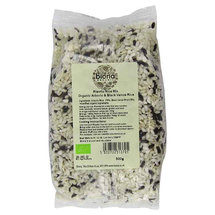 Biona - Risotto Black & White Rice, 500g - Back