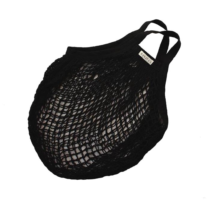 Bo Weevil - Organic Granny String Bags - Short Handle - Black