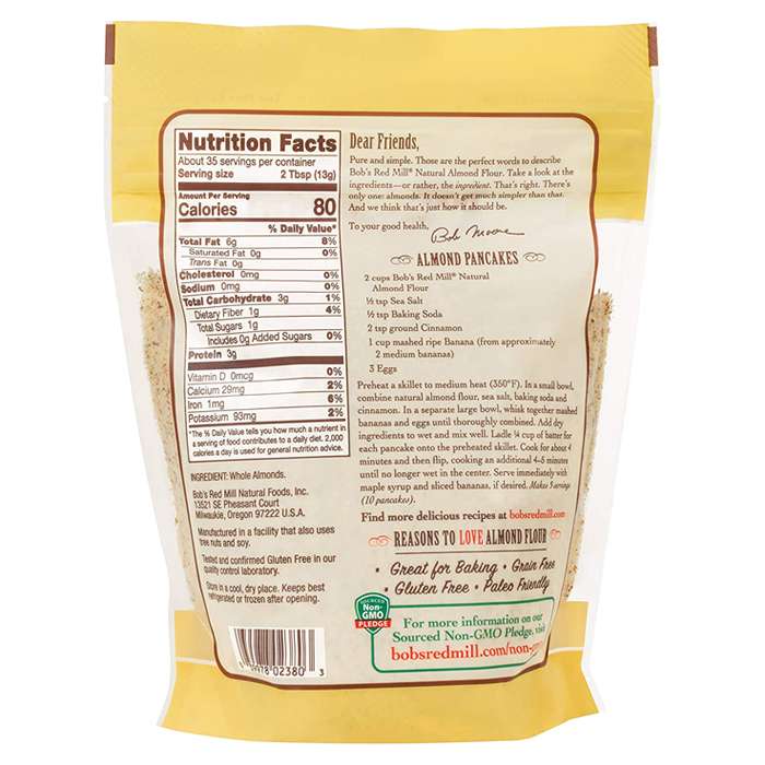 Bob's Red Mill - Super-Fine Natural Almond Flour, 454g_Nutritionals
