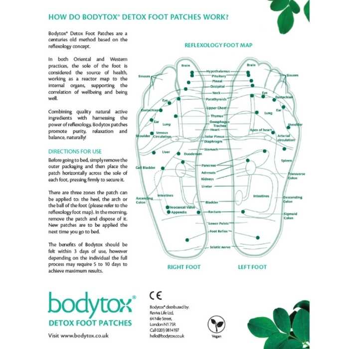 Bodytox - Detox Cleanse & Renew Foot Patches, 10-Pack back
