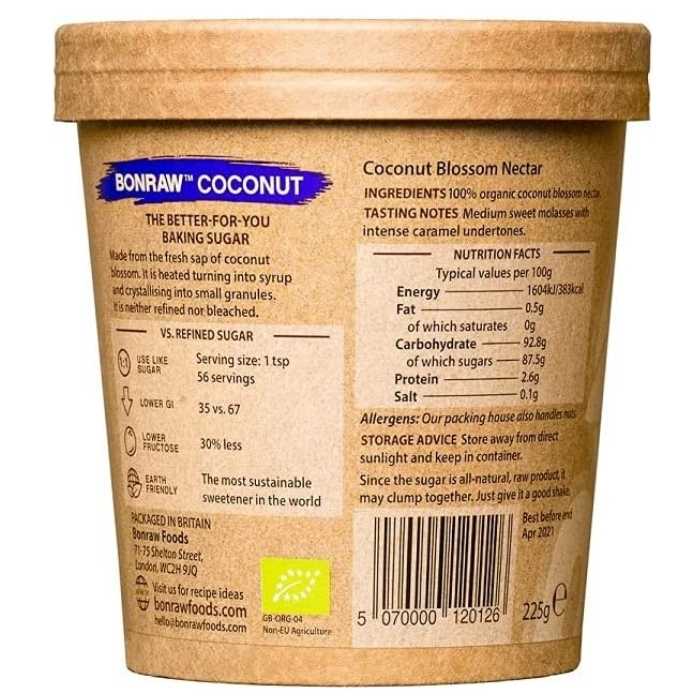 Bonraw Foods - Organic Raw Coconut Blossom Sugar back