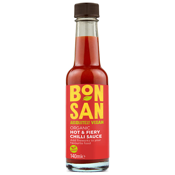 Bonsan - Organic Vegan Hot & Fiery Chilli Sauce, 140ml