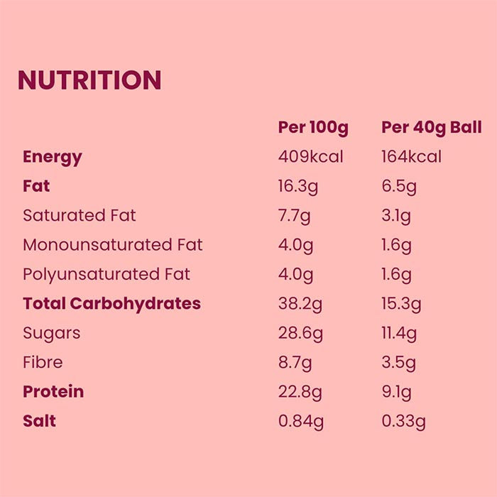 Bounce - Vegan Coated Protein Balls Filled with Nut Butter - Caramel Millionaire (12-Pack), 40g - back