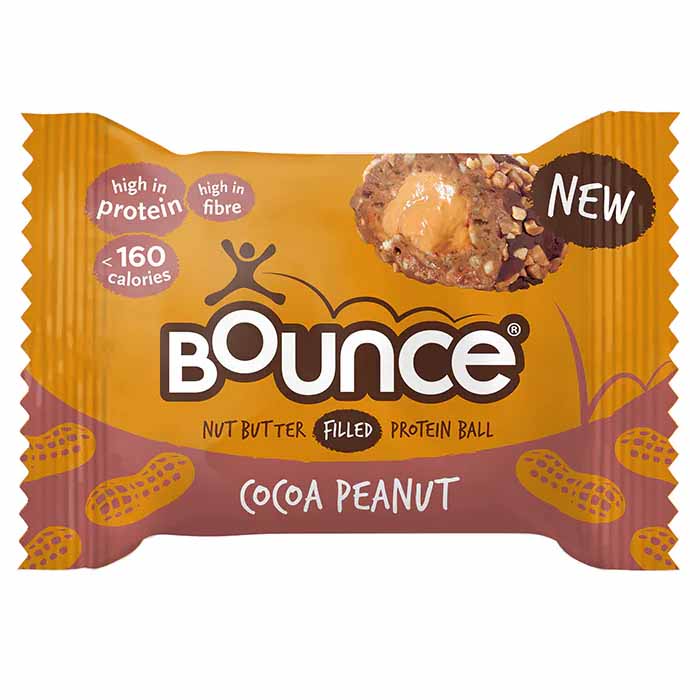 Bounce - Vegan Coated Protein Balls Filled with Nut Butter - Peanut Butter Brownie (1-Pack), 40g