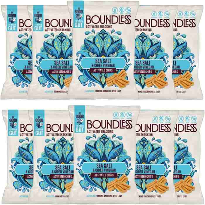 Boundless Activate Snacking - Activated Chips Sea Salt & Cider Vinegar 80g pack