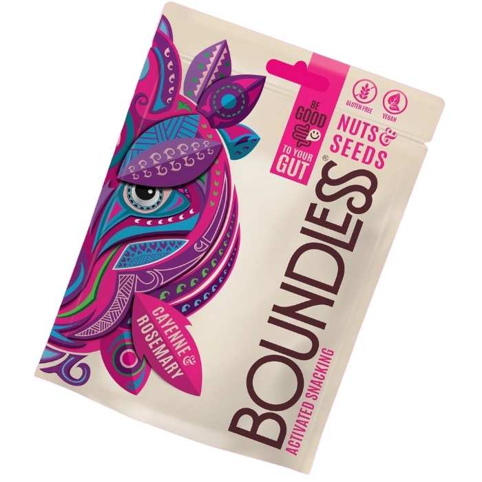 Boundless Activated Snacking - Activated Nuts & Seeds Cayenne & Rosemary, 90g - front