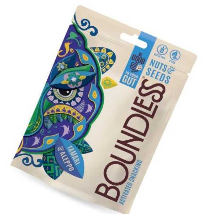 Boundless Activated Snacking - Activated Nuts & Seeds Tamari & Aleppo, 90g - front