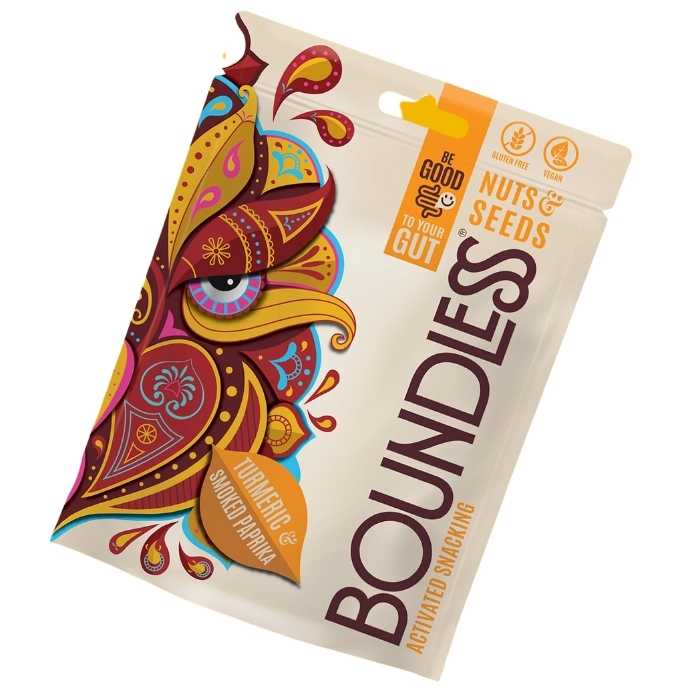 Boundless Activated Snacking - Activated Nuts & Seeds Turmeric & Smoked Paprika, 90g - front