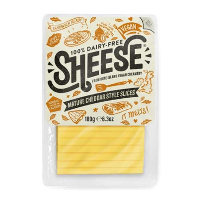 Bute Island Foods - Mature Cheddar Style Sheese, 180g - Sliced(Tall Pack) - Front