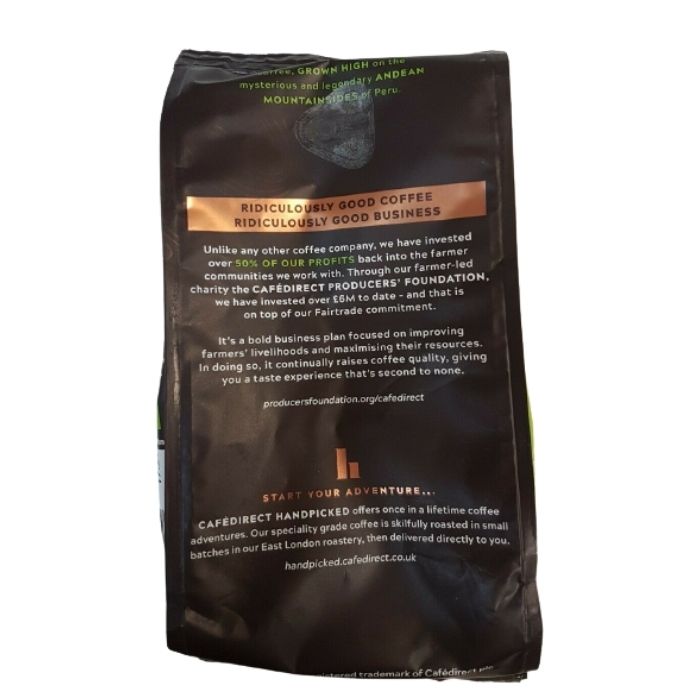 Cafédirect - Organic Machu Picchu Coffee Beans (FT), 227g - back