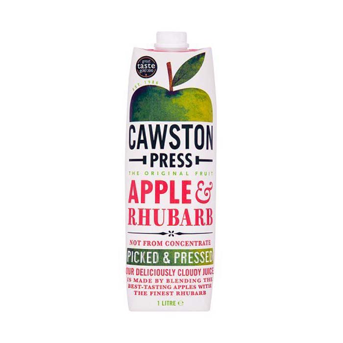 Cawston Press - Juice - Apple & Rhubarb, 1L (Pack of 6 )