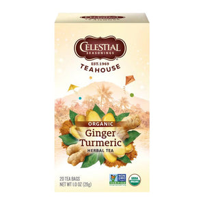 Celestial Seasonings - Organic Ginger & Turmeric Tea, 20 Bags