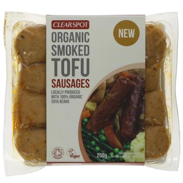 Clearspot Tofu - Organic Wood Smoked Tofu Sausages, 250g - front
