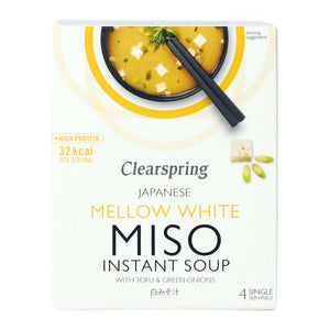 Clearspring - Mellow White Instant Miso Soup with Tofu, 4x10g | Multiple Options