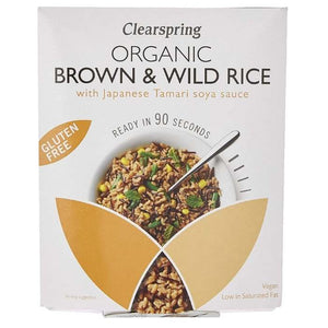 Clearspring - Organic GF Brown & Wild Rice with Tamari, 250g | Pack of 5