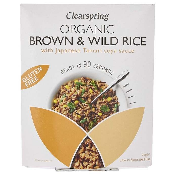 Clearspring - Organic GF Brown & Wild Rice with Tamari, 250g - front