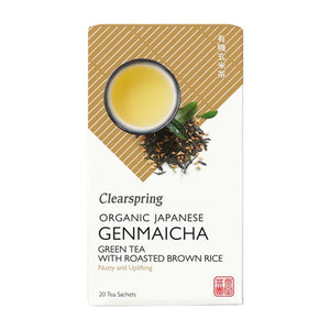 Clearspring - Organic Japanese Genmaicha Tea, 20 Sachets | Multiple Options