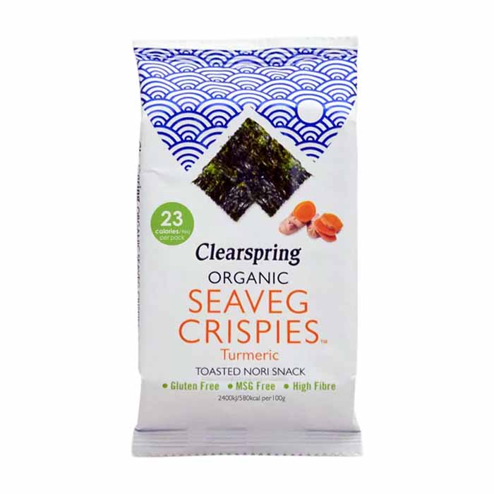 Clearspring - Organic Seaveg Crispies - Turmeric (8-Pack) 