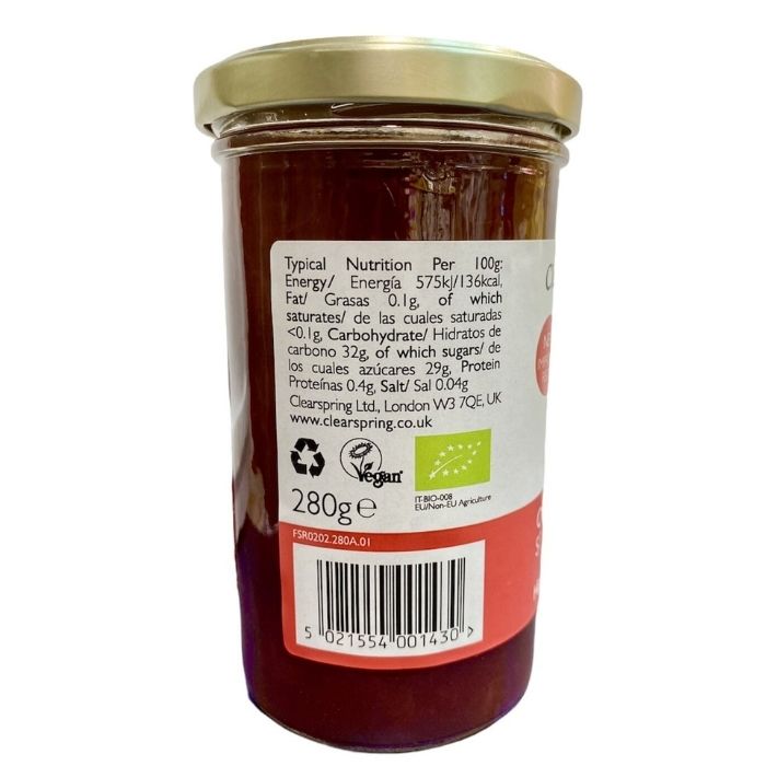Clearspring - Organic Strawberry Fruit Spread, 280g - back