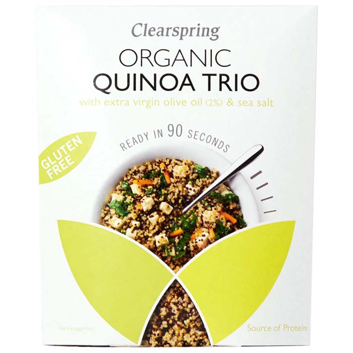 Clearspring Wholefoods - Organic Gluten Free 90 Seconds Tricolour Quinoa, 250g