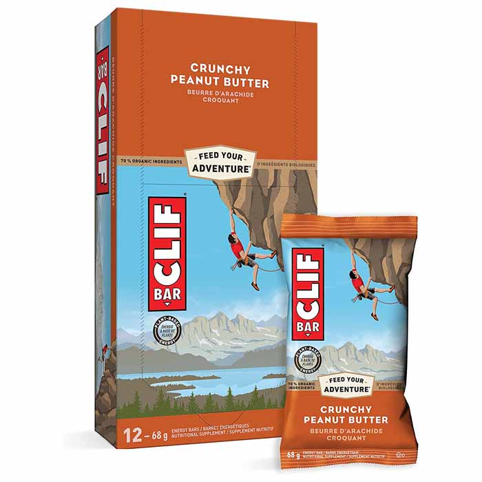 Clif Bar - Energy Bars - Crunchy Peanut Butter 12-Pack, 68g 