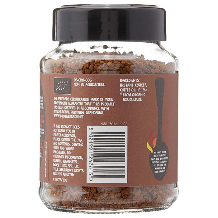 Clipper - Instant Arabica Organic & Fairtrade Rich Roast Coffee, 100g - back
