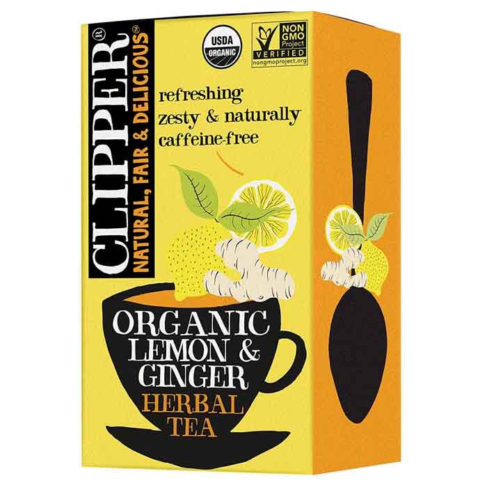 Clipper - Loose Leaf Tea - Organic Ginger and Lemon, 80g  Pack of 6
