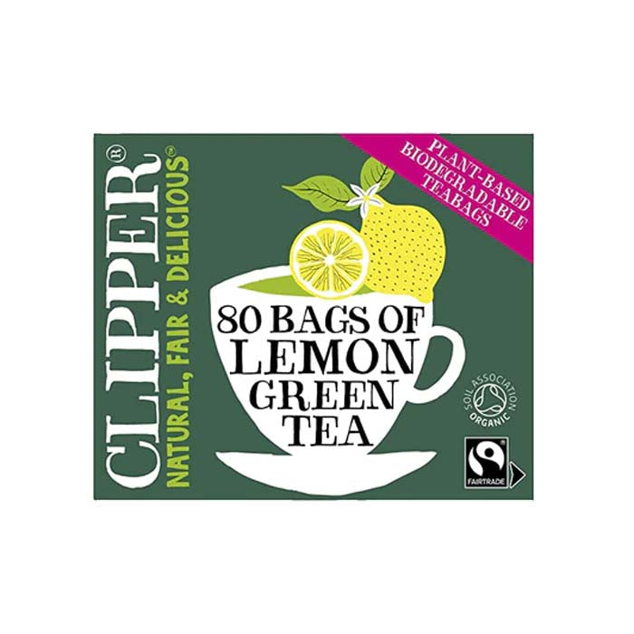 Clipper - Loose Leaf Tea - Organic Green and Lemon, 80g  Pack of 6