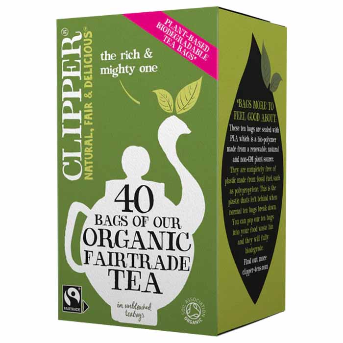 Clipper - Organic Fairtrade Everyday Tea - 40 Bags (Plastic-Free)