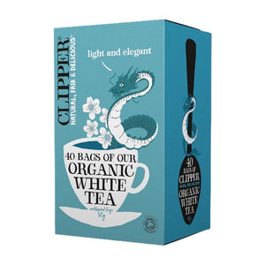Clipper - Organic White Tea, 40 Bags | Pack of 6