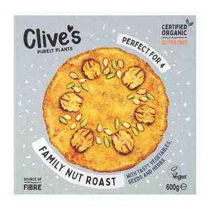 Clive's - Organic Gluten-Free Family Nut Roast, 600g | Pack of 4