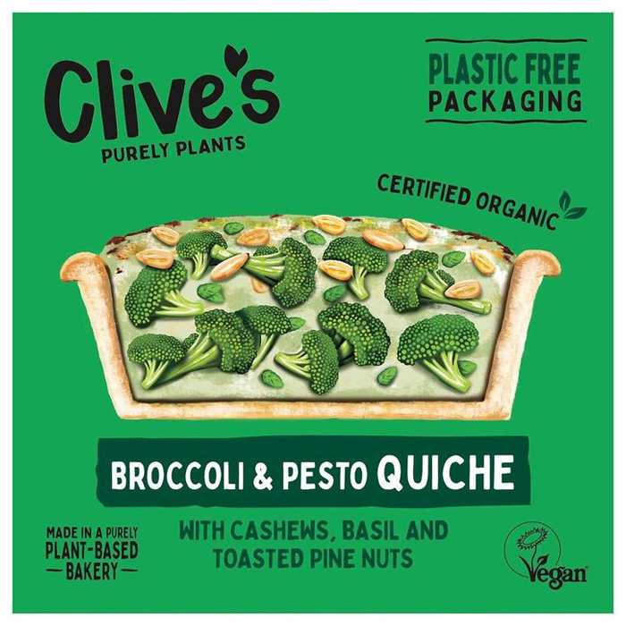 Clives Pies - Organic Broccoli & Green Pesto Quiche, 165g
