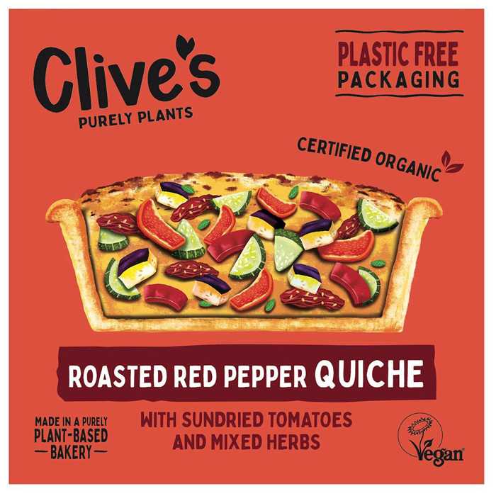 Clives Pies - Organic Red Pepper & Sundried Tomato Quiche, 165g