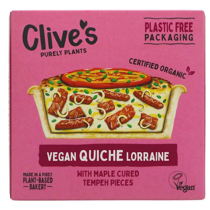 Clives Pies - Organic Vegan Quiche Lorraine Quiche, 165g