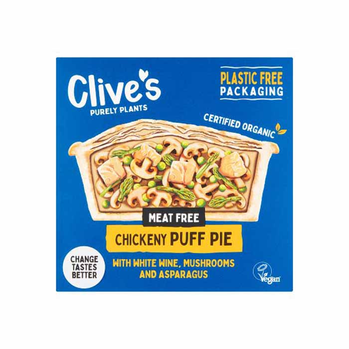 Clives Purely Plants - Organic Meat-Free Chickeny Puff Pie, 235g