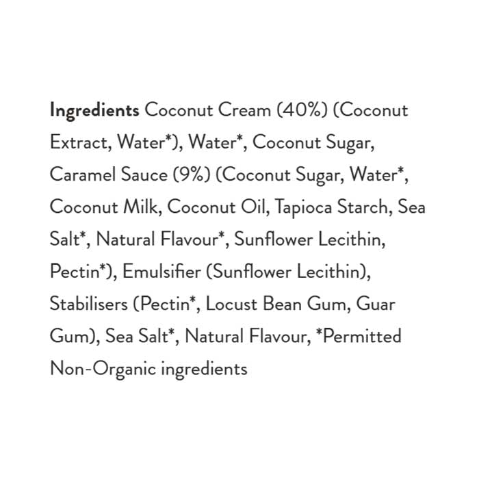 Coconuts Organic - Cecily's Organic Non Dairy Ice Cream - Double Caramel, 460ml - back
