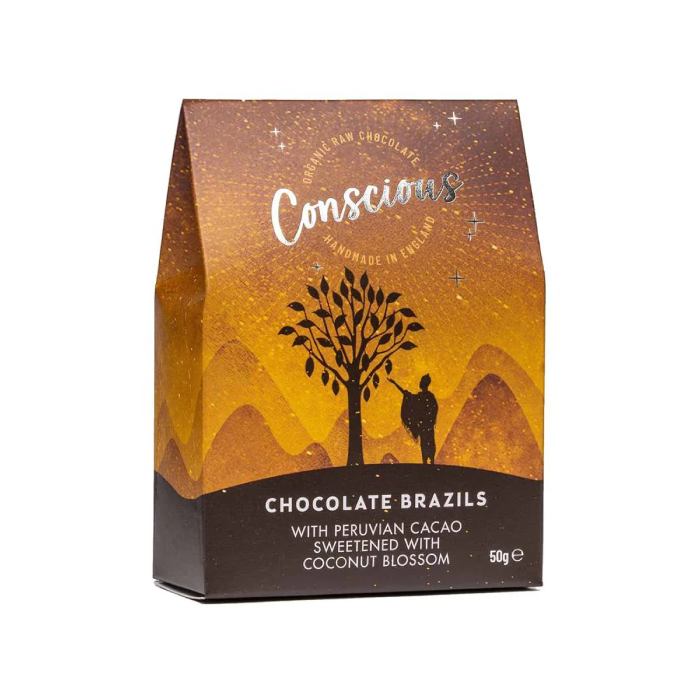 Conscious Chocolate - Chocolate Brazils, 50g