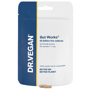 DR.VEGAN - Gut Works Pre & Probiotic 50bn CFU, 30 Capsules